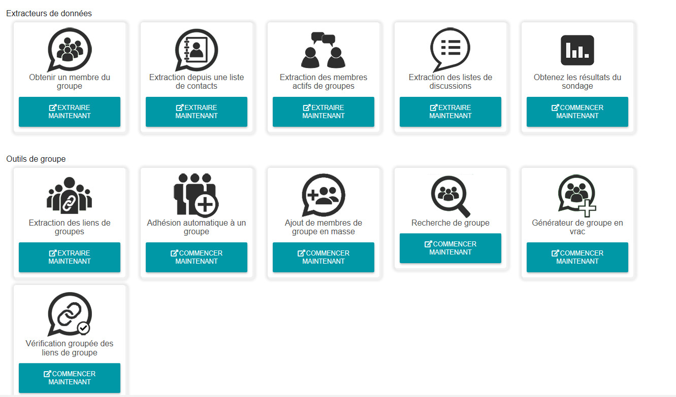 Interface WhatsAppMarketing - Tableau de bord